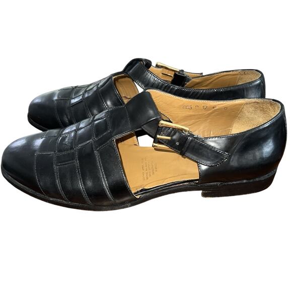 Paragon Men’s Sz 12D Black All Leather Fisherman’s Sandals main image 12